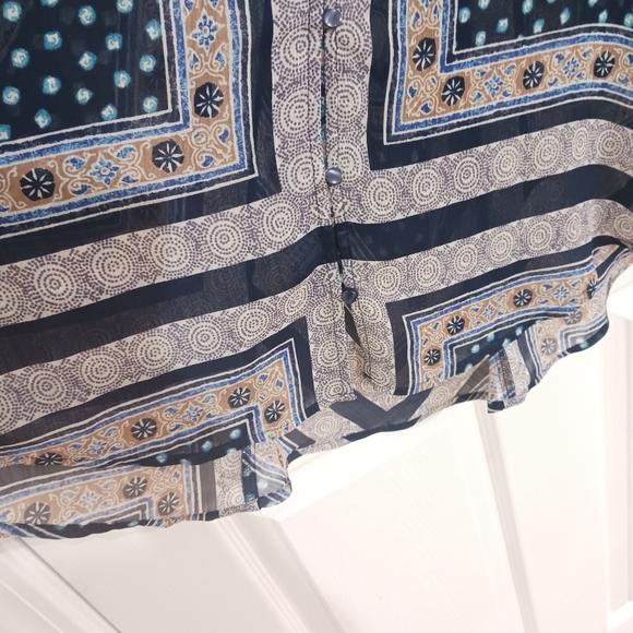 Lucky Brand Grecian sheer blouse - Picture 4 of 9